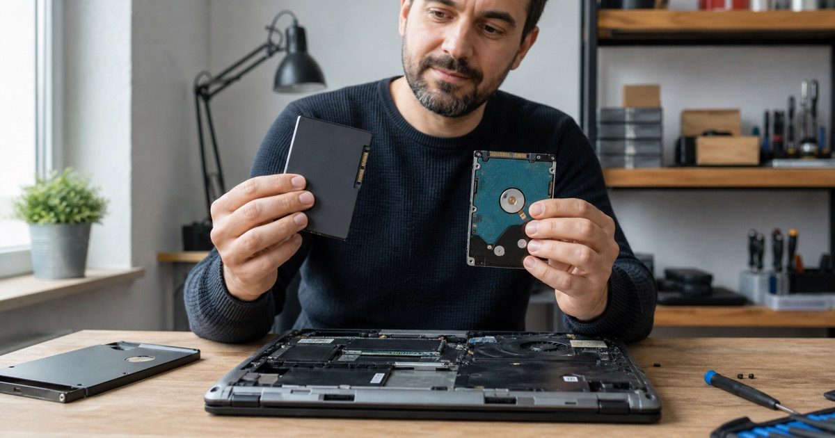 Cambio de disco duro HDD por SSD en ordenador – servicio técnico Oleiros